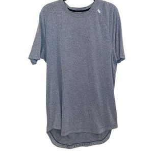 NWT MENS LULULEMON DRYSENSE SHORT SLEEVE HEATHERED BLUE OUT OF STOCK TEE SIZE L